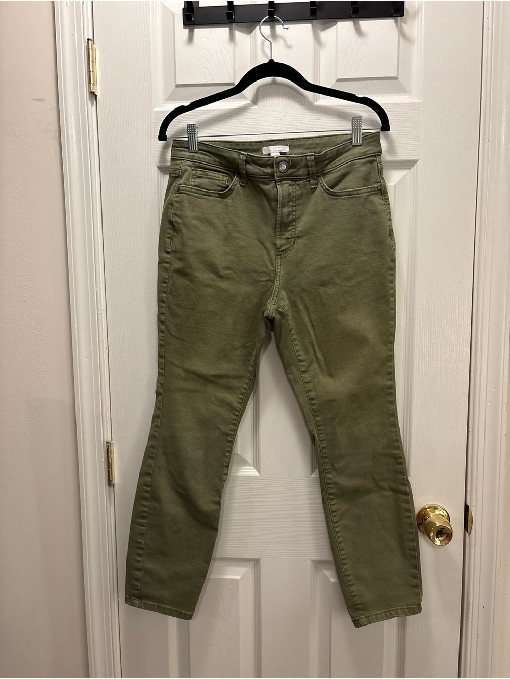 LC Lauren Conrad Olive High-Rise Slim Jeans
